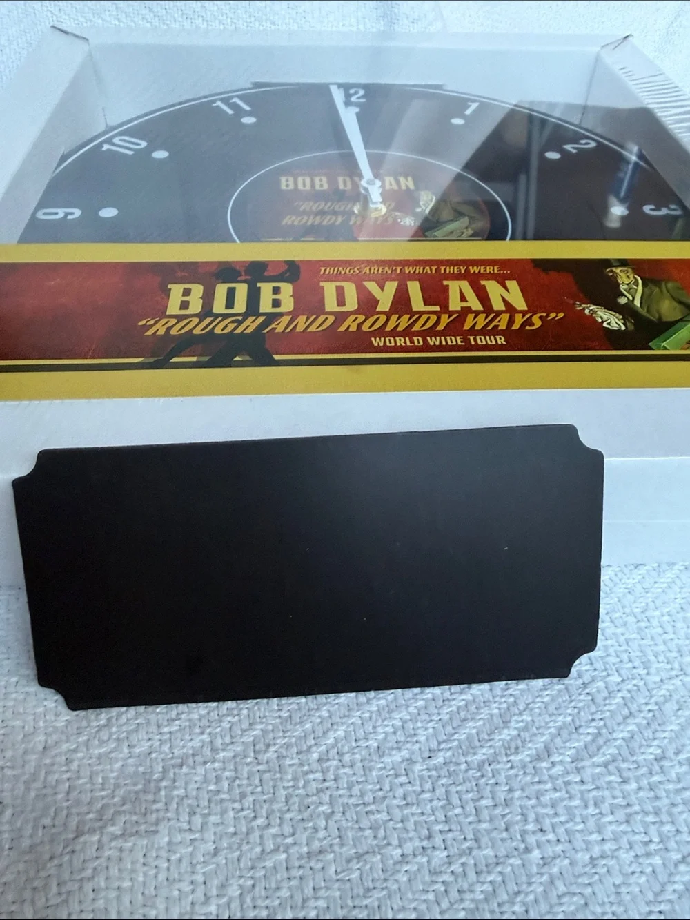 Bob Dylan 'Rough and Rowdy Ways' Vinyl Wall Clock - plus a Magnet — VIP Package